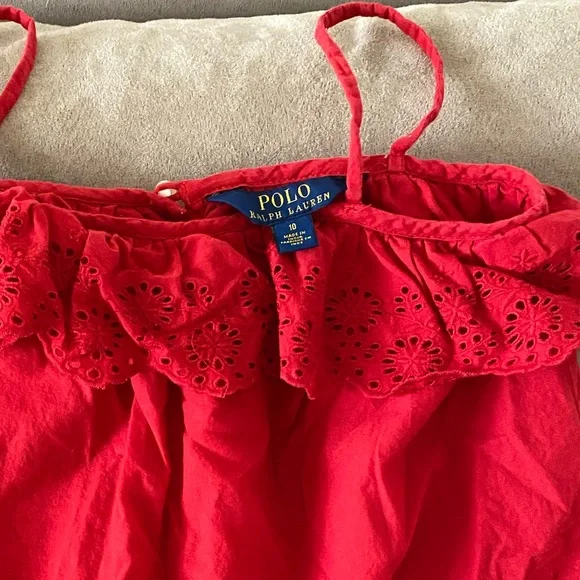 Polo Ralph Lauren Girls (kids) Red Tank/Blouse - Picture 2 of 3